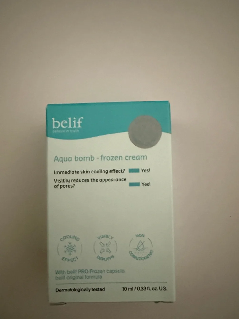 belif Aqua Bomb - Frozen Cream Moisturizer (Teal/White) - Picture 1 of 1